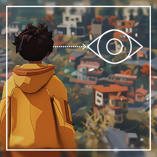 A LingQuest learner exploring a story-rich city