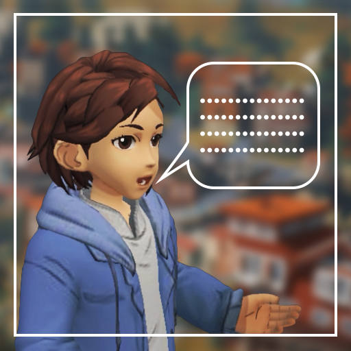 A LingQuest character growing through spoken communication